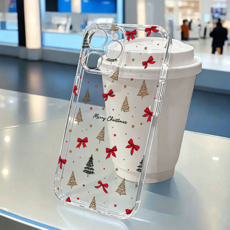 Red Bow Christmas Clear Shockp - đánh giá và giá Clear Shockproof Bumper Case