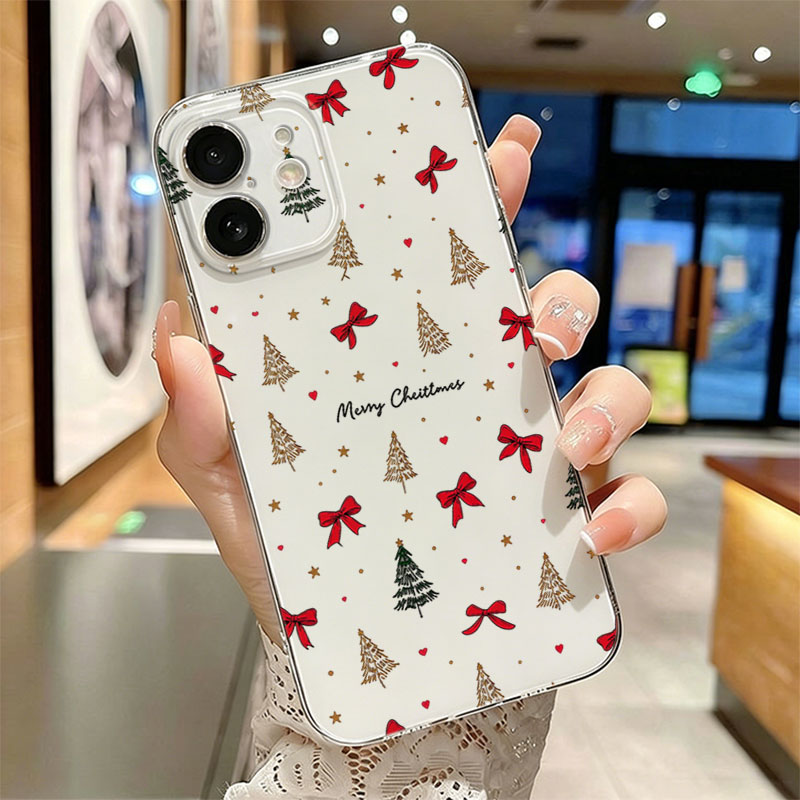 Red Bow Christmas Clear Shockp - đánh giá và giá Clear Shockproof Bumper Case